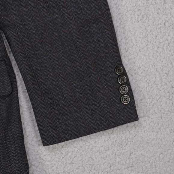 Ralph Lauren Charcoal Herringbone Blazer - Picture 12 of 16
